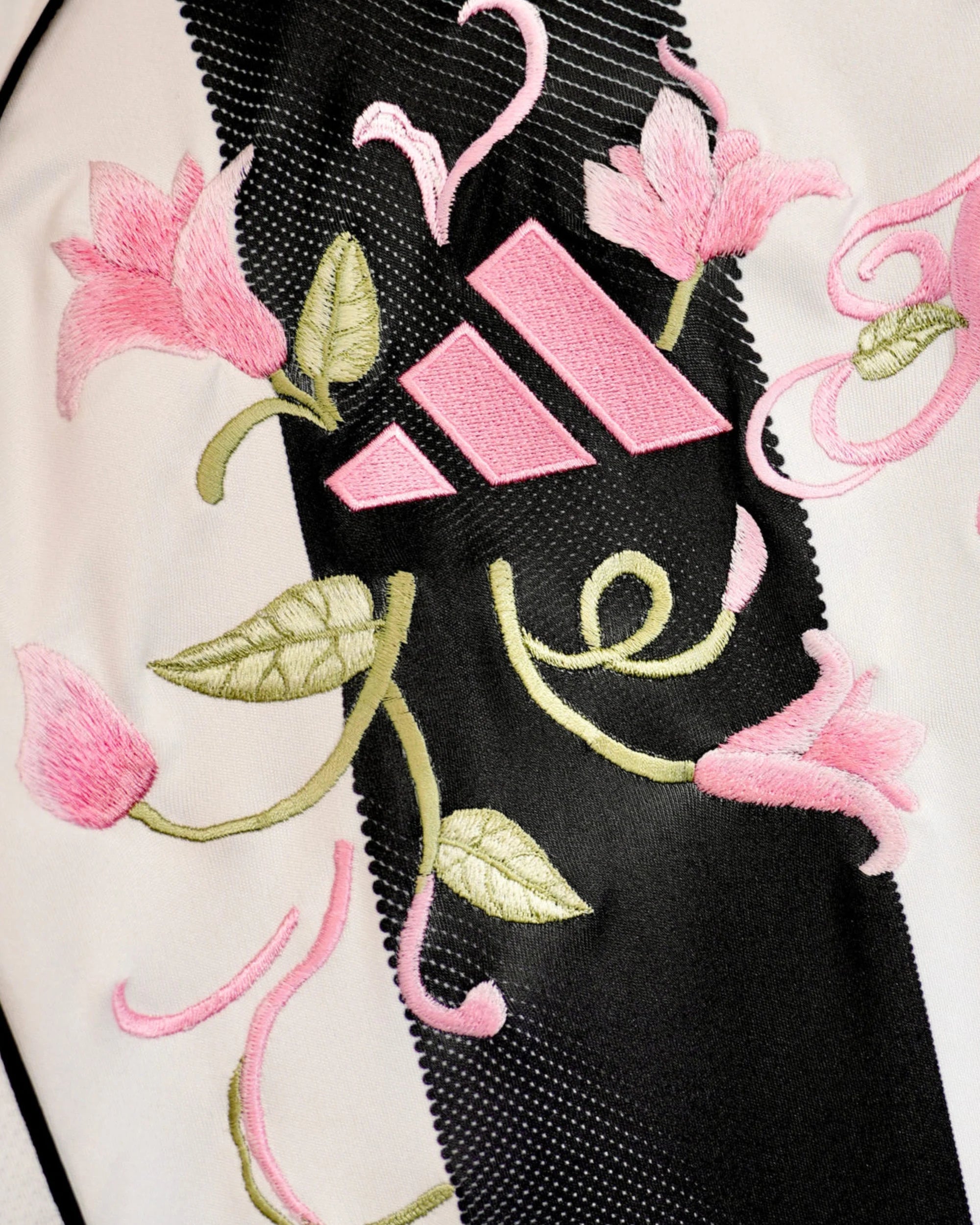 Second front view of the Juventus 'Pink Vines' Edition Jersey 2024-25, highlighting custom floral stitching on this Juventus Embroidered Pink Jersey.