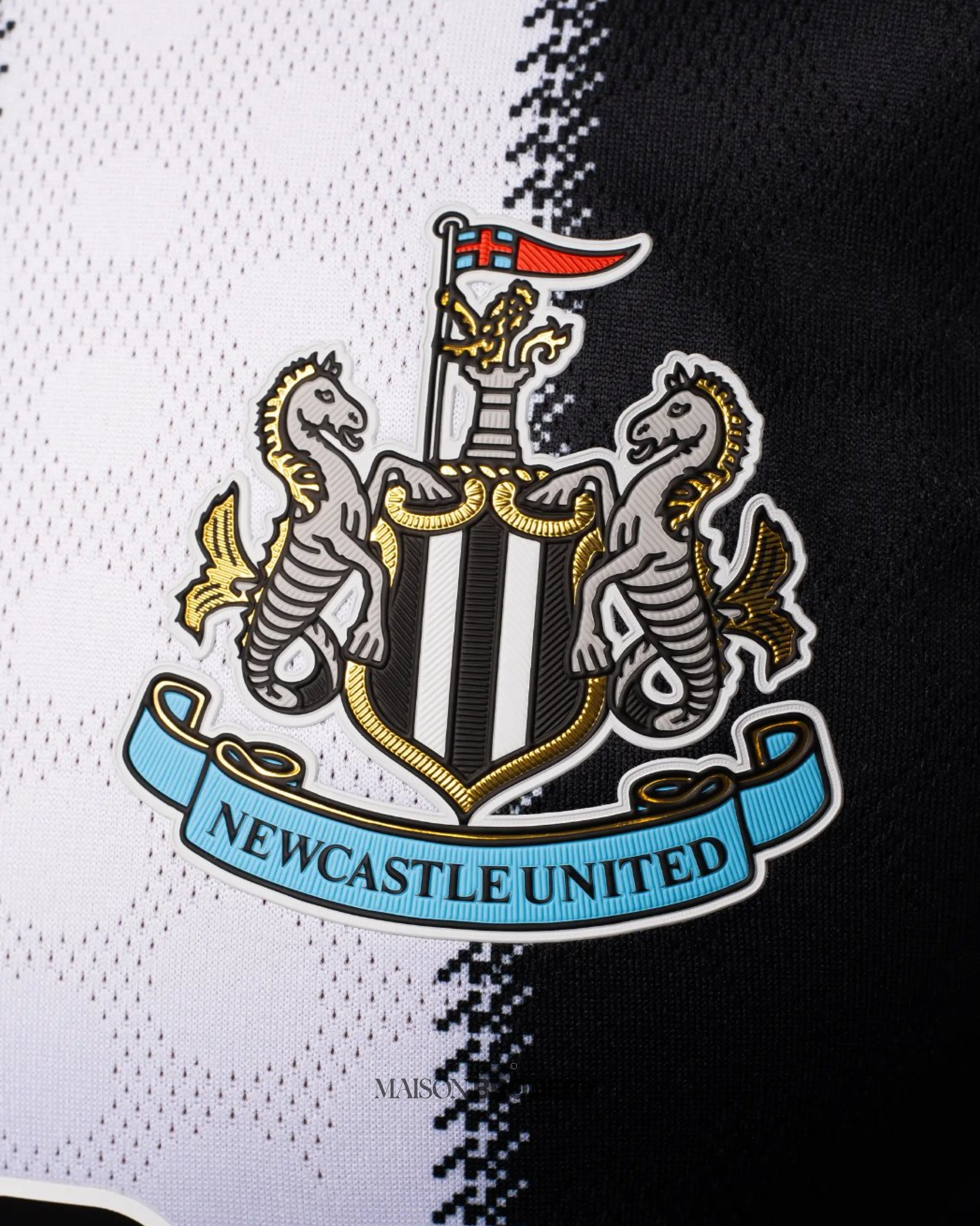 Embroidered Newcastle Home Jersey 2025-26 featuring the iconic Newcastle United crest.