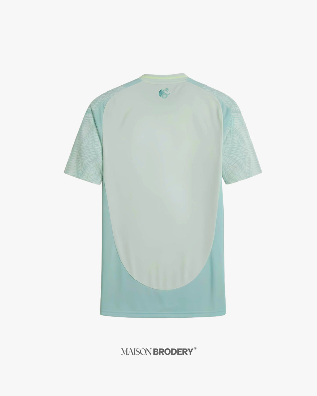 Back view of the Embroidered Mexico Away Jersey 2024-25 showcasing the light blue design and embroidery.